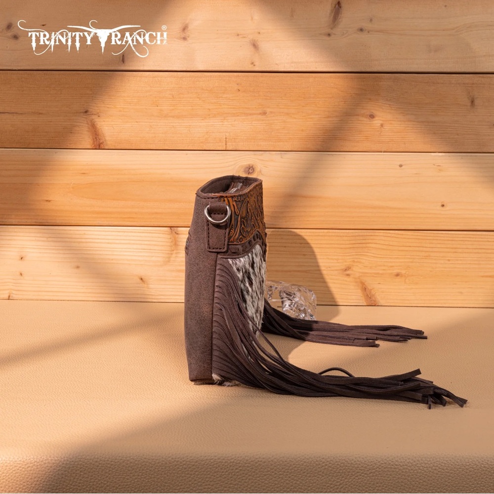 Trinity Ranch Black And Brown Patterned Crossbody… - image 5